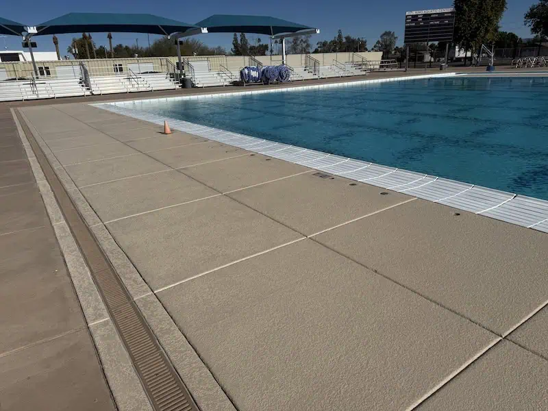 Municipal Pool Deck Traffic Area After Restoration
