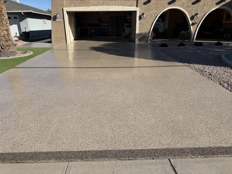 Finished Decorative Desert Sand Driveway Coating