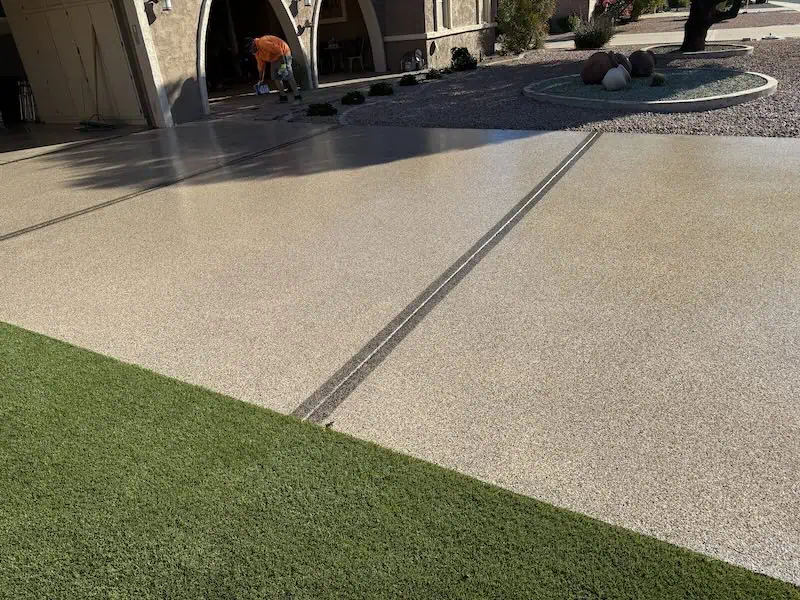 Desert Textured Driveway After Carefree Sealer