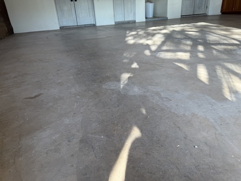 Garage Floor Surface Prior to Epoxy Primer