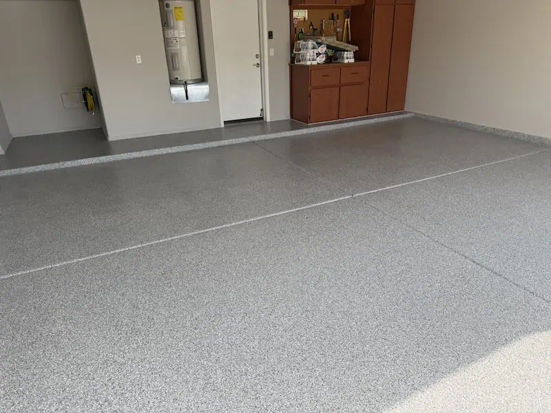 Completed Desert Chip Flake Garage System