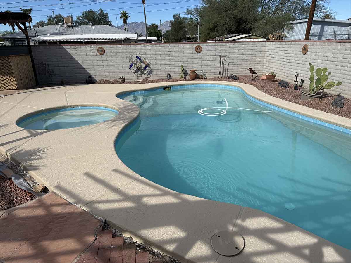 Completed Residential Pool Deck Coating