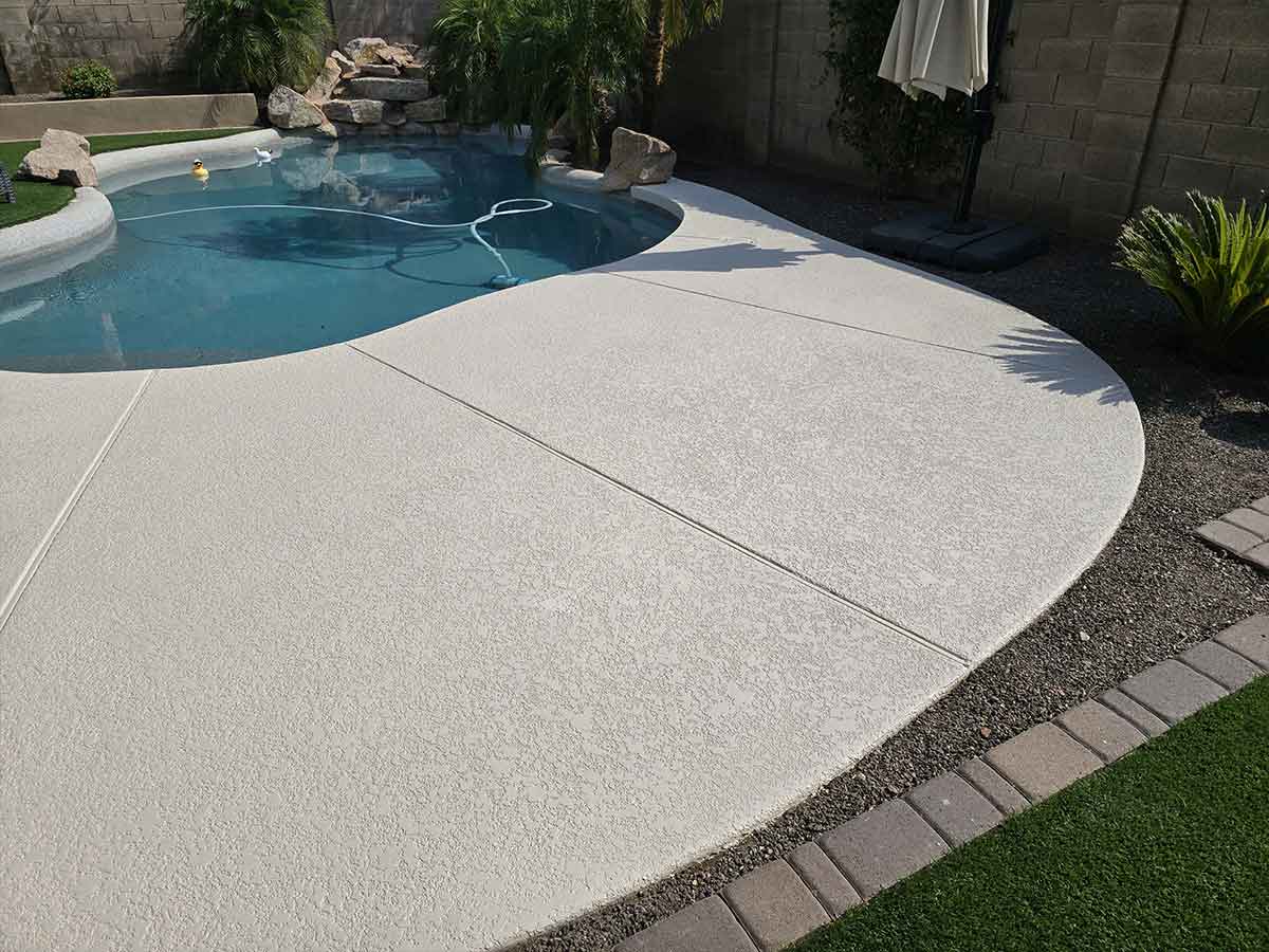 Restored Raised Spa and Pool Deck Finish
